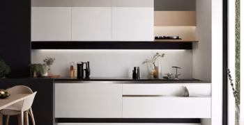 Diseño y fabricación de cocina moderna pequeña