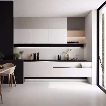 Diseño y fabricación de cocina moderna pequeña