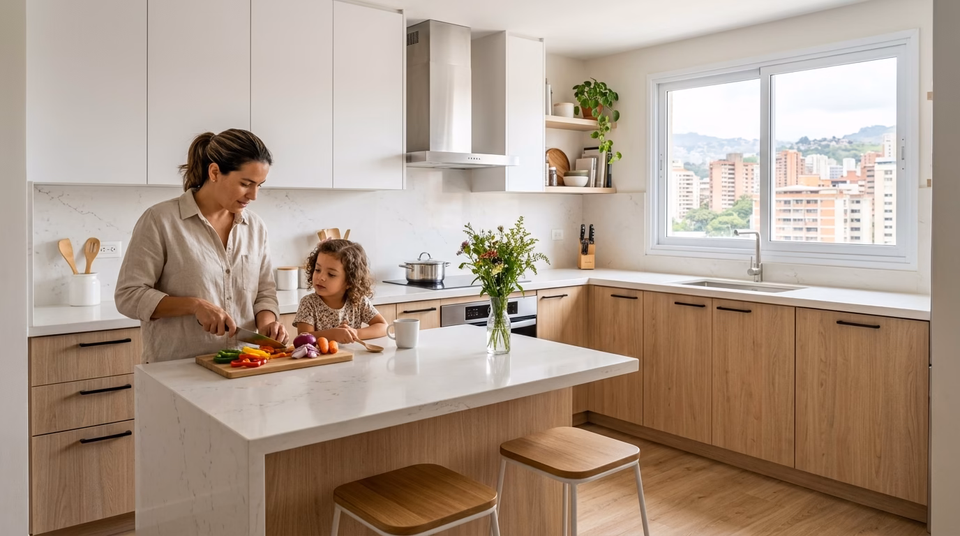 Cocinas modernas pequeñas y sencillas: cómo diseñarlas bien.